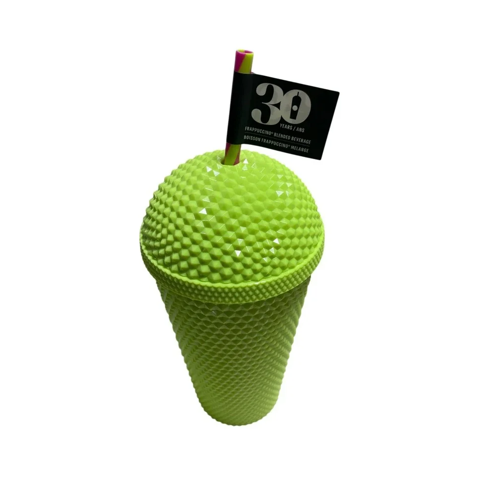 Starbucks‎ 30th Anniversary Lime Green Stuffed Cold Cup NEW